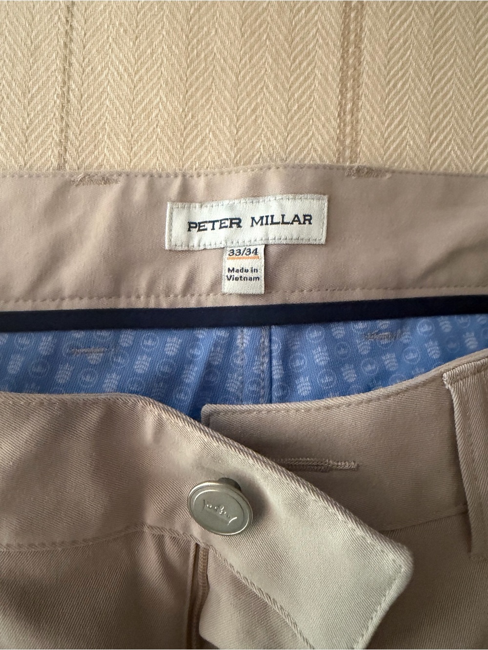 Peter Millar Men's Chinos in Light Khaki - Picture 2 of 3